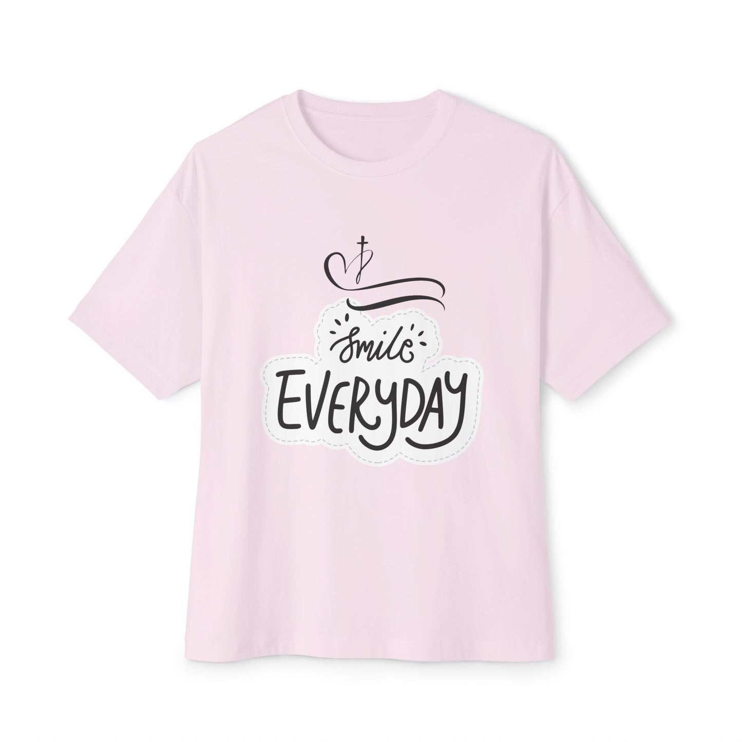 Unisex Oversized Boxy Tee - "Smile Everyday"