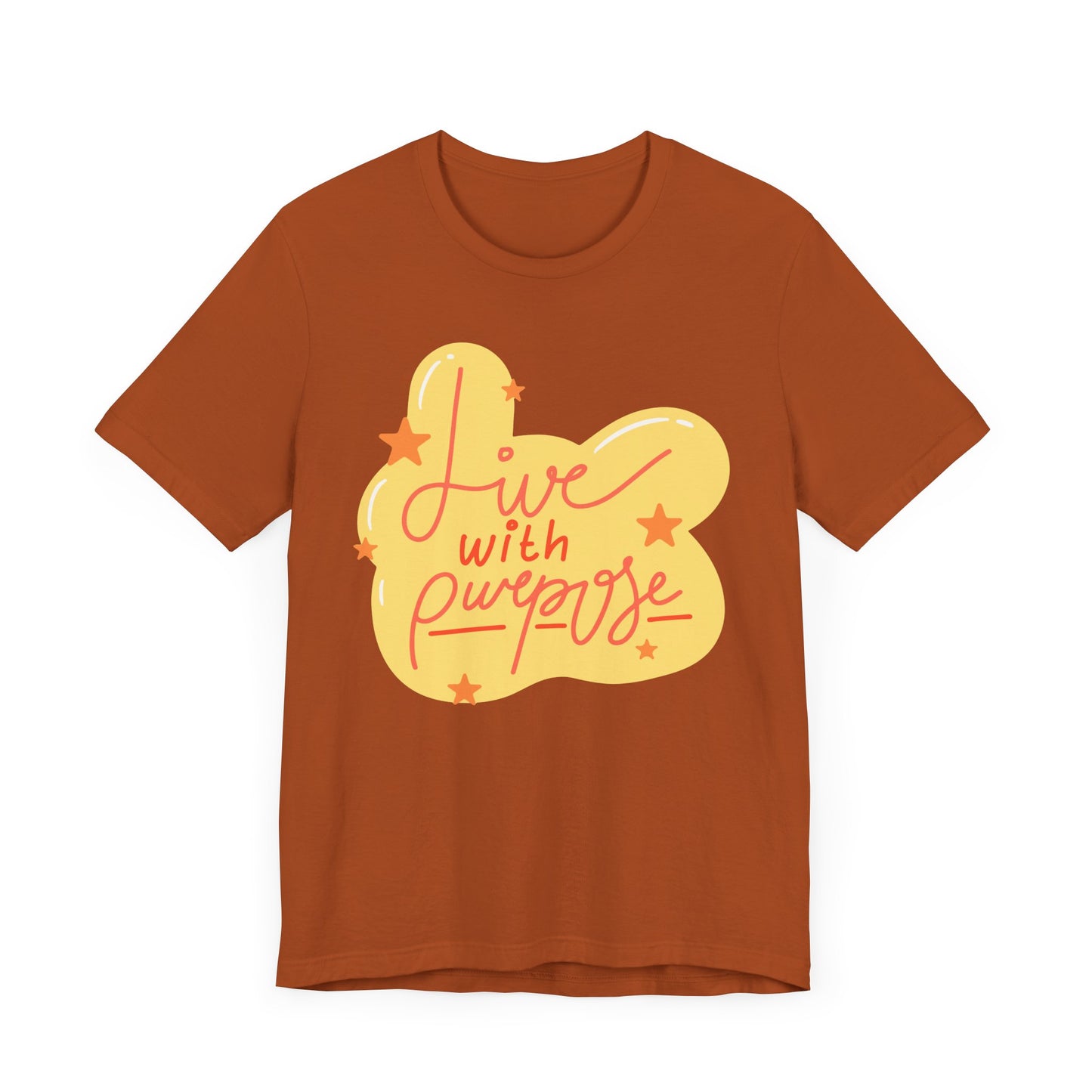 Live with Purpose Unisex Jersey Tee - Inspirational Short Sleeve Shirt for Motivation