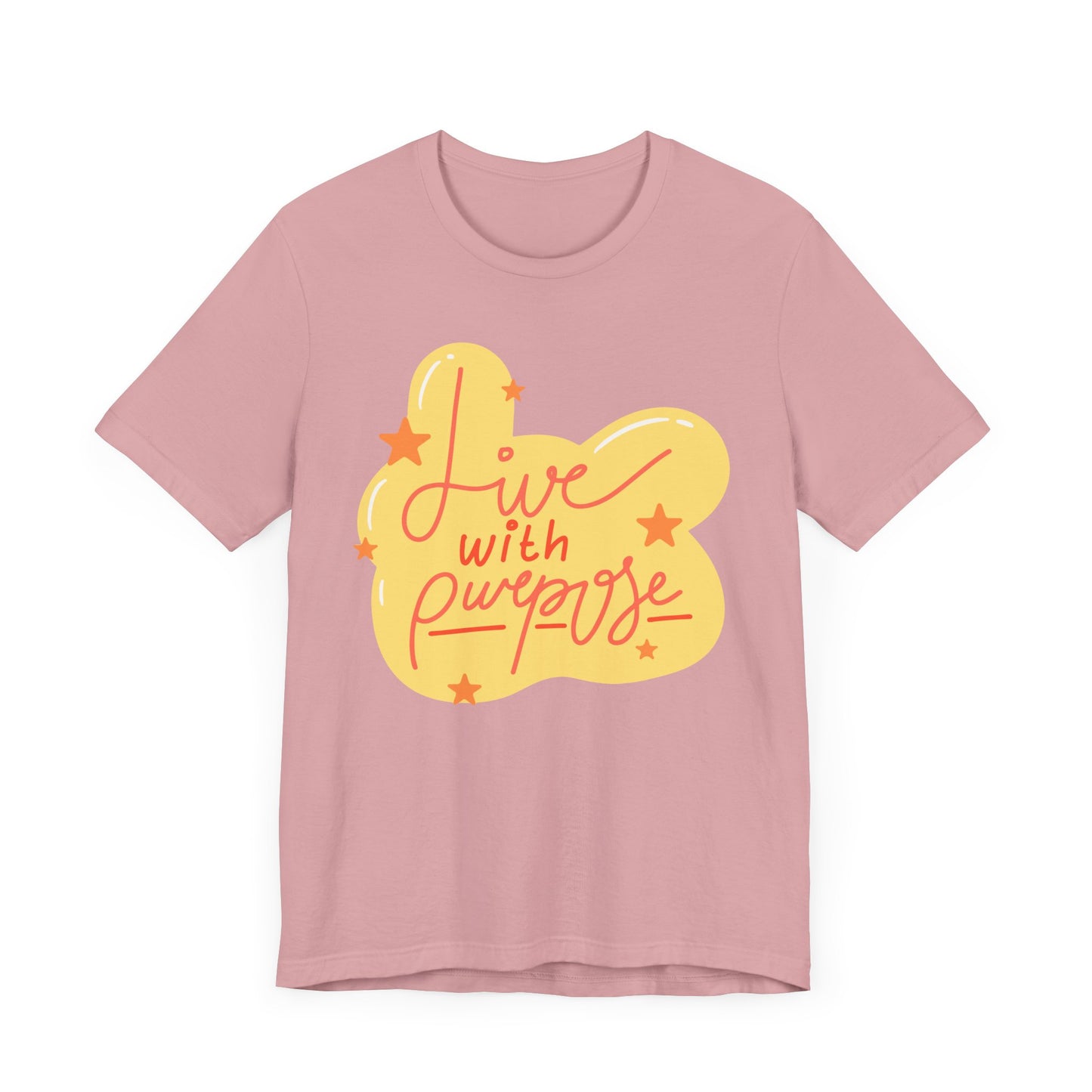 Live with Purpose Unisex Jersey Tee - Inspirational Short Sleeve Shirt for Motivation