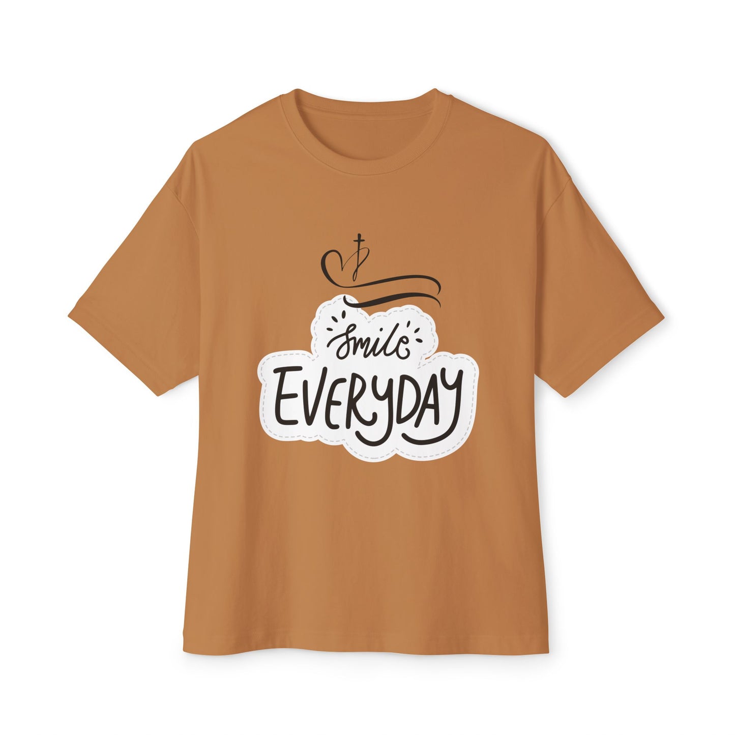 Unisex Oversized Boxy Tee - "Smile Everyday"