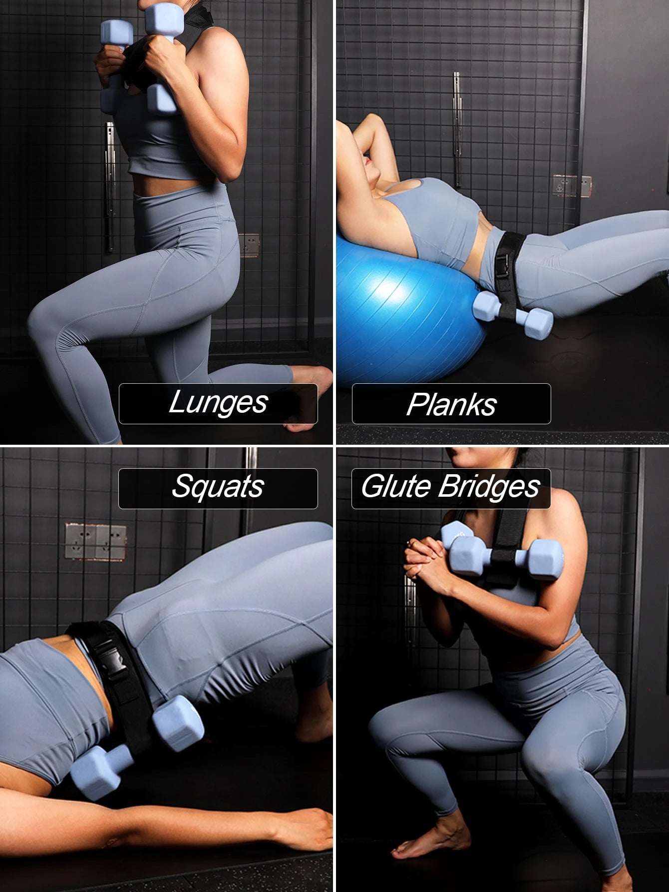 Hip Thrust Belt, Workout with Dumbbell Kettlebell for Butt Lunge Reverse Squat Glute Bridge Gym Accessories, Sport, Gym, Home Exercise, Sport Accessories, Gym Accessories, Crossfit Accessories