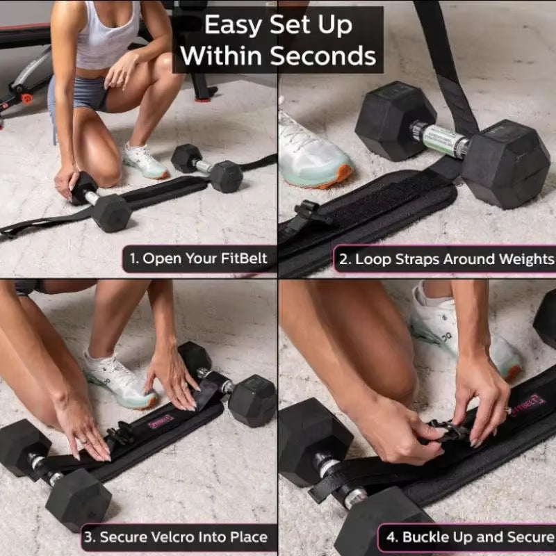Adjustable Hip Thrust Belt for Glute Training - Home Workout Equipment for Dumbbells and Fitness Accessories