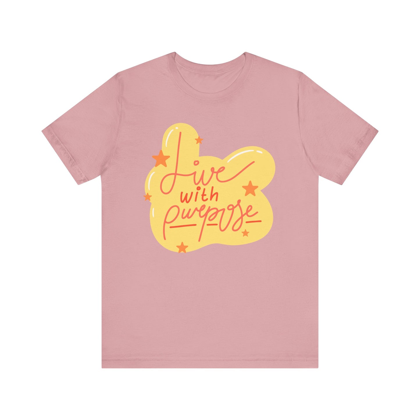 Live with Purpose Unisex Jersey Tee - Inspirational Short Sleeve Shirt for Motivation