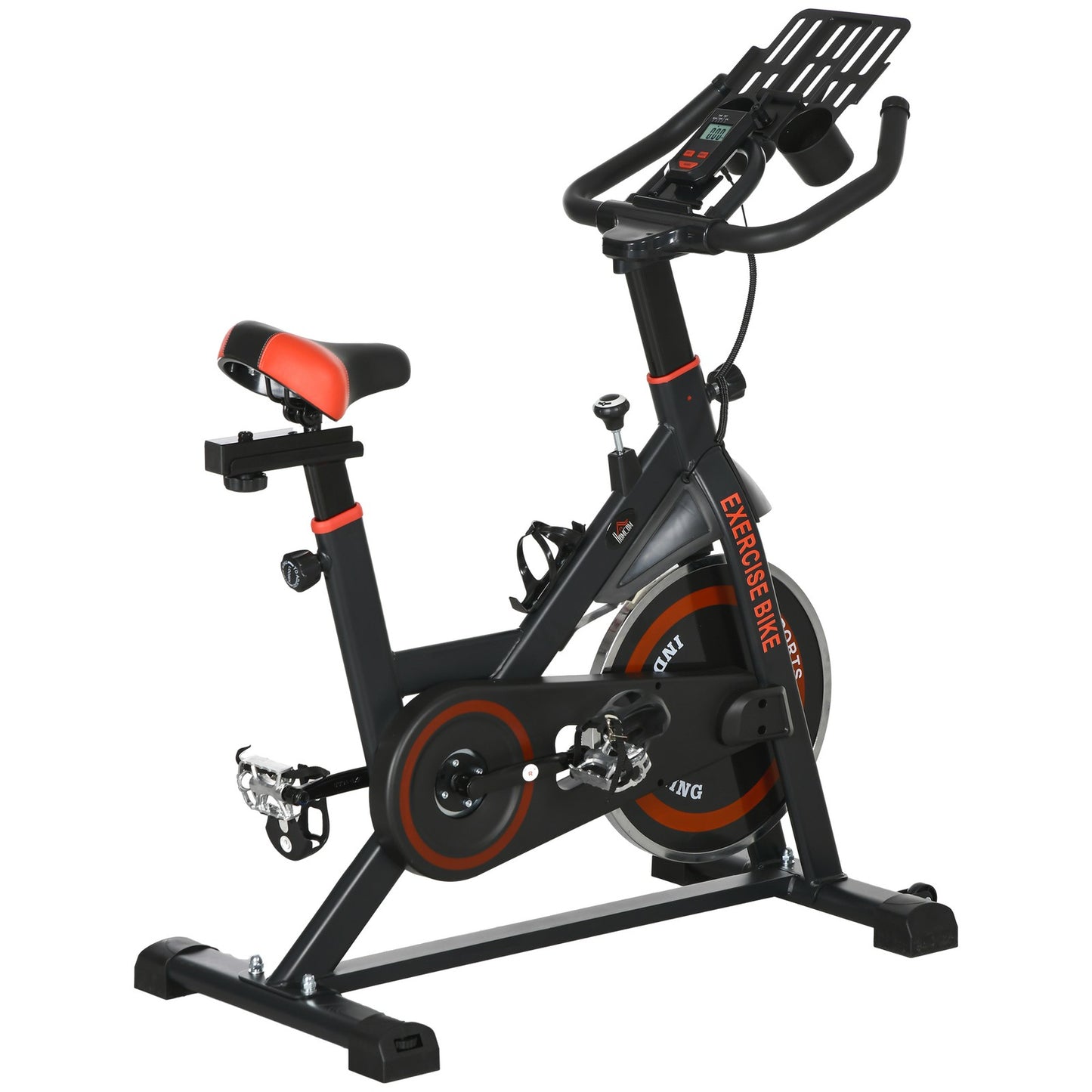 8Kg Flywheel Exercise Bike Adjustable Fitness Cycle Trainer, Black