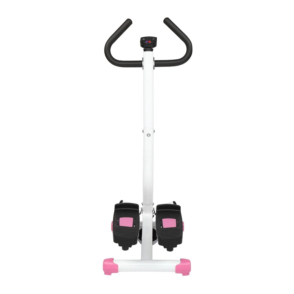 Ubesgoo Mini Aerobic Stepper, Stair Climber Twist Fitness Machine with Handle, Pink