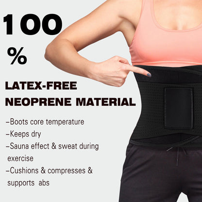 VENUZOR Waist Trainer Belt for Men and Women - Sweat-Enhancing Waist Trimmer and Sauna Belt for Optimal Workout Performance