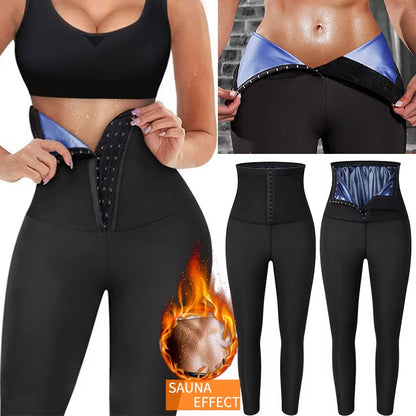 Sauna Sweat Pants for Women High Waist Slimming Leggings Waist Trainer Compression Thermo Workout Exercise Body Shaper Thighs