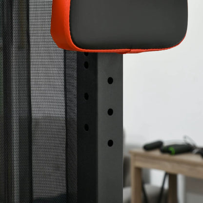 Multi Gym Workout Station with 65Kg Weight Stack, Sit up Bench, Push up Stand, Dip Station, Adjustable