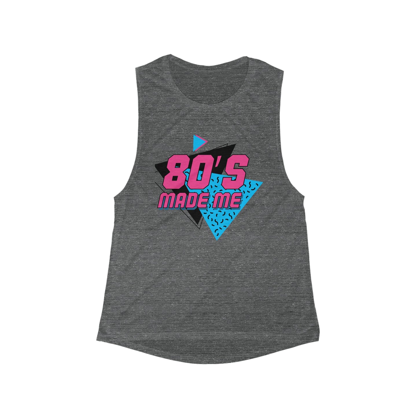 80's Made Me Women's Flowy Muscle Tank - Retro Style Sleeveless Top for Casual Wear