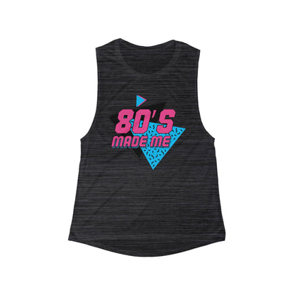 80's Made Me Women's Flowy Muscle Tank - Retro Style Sleeveless Top for Casual Wear