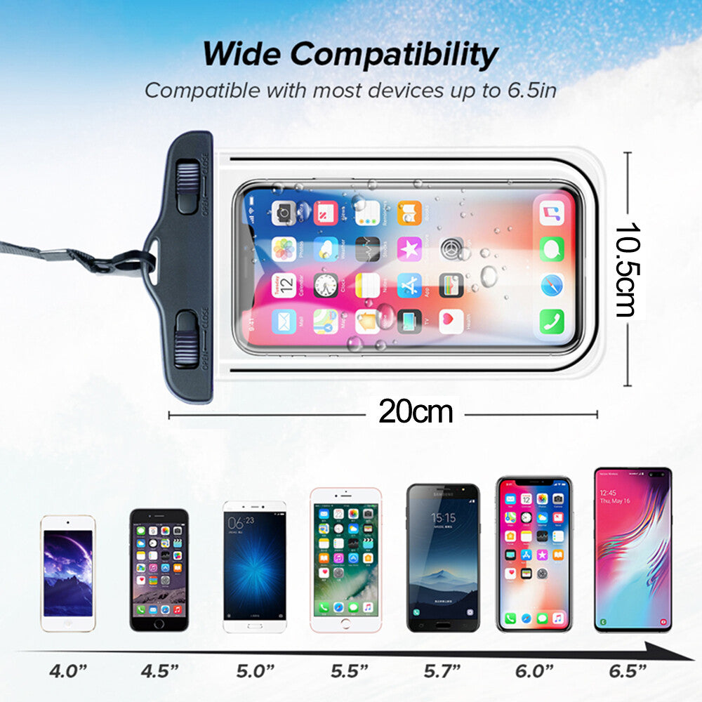Universal Waterproof Case Underwater Phone Cover Dry Bag Pouch for Smartphones