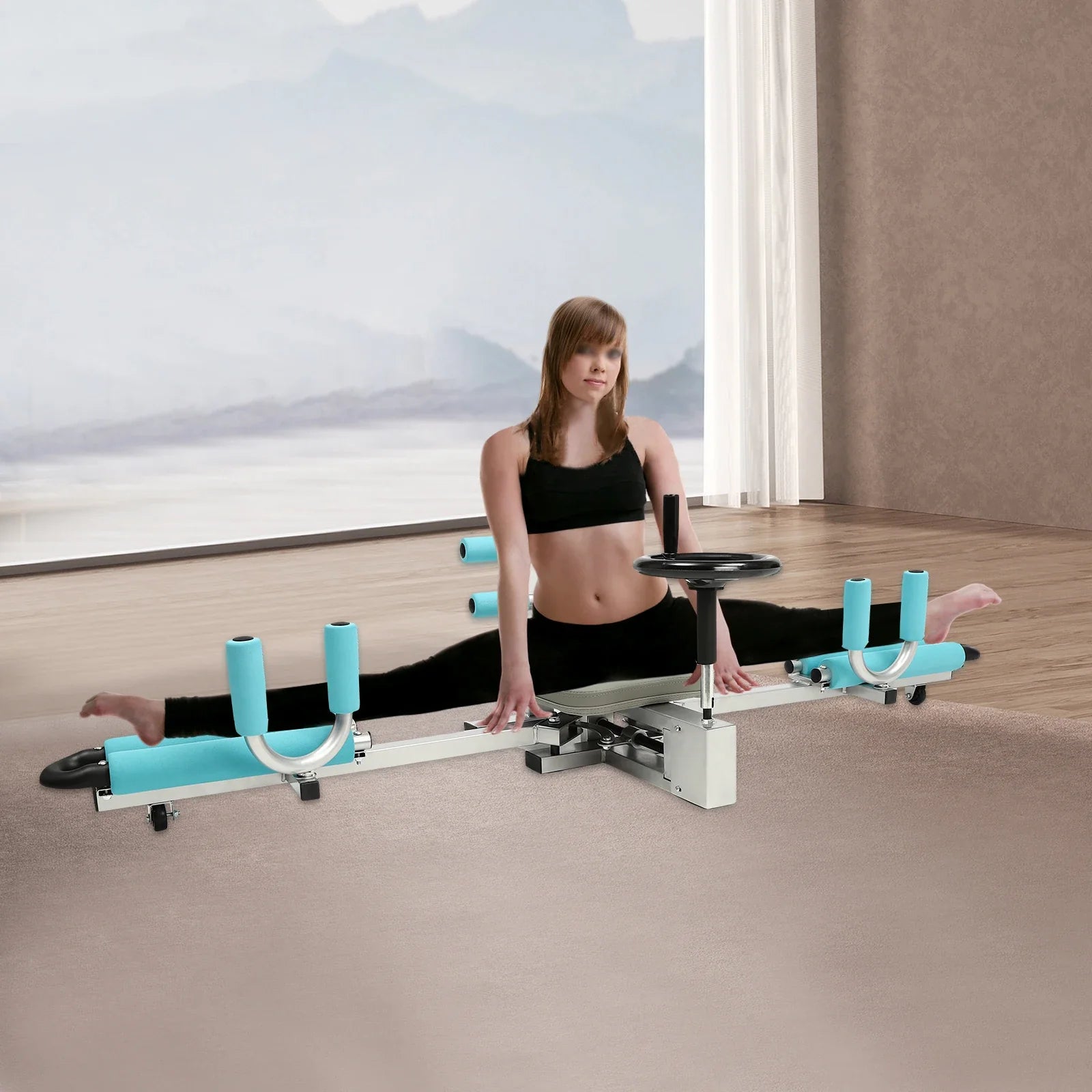Leg Stretcher Machine, 0-210° Adjustable Split Machine for Flexibility Leg Stretching, 330.7Lbs Heavy Duty Home Gym Equipment for Dance Yoga Martial Arts