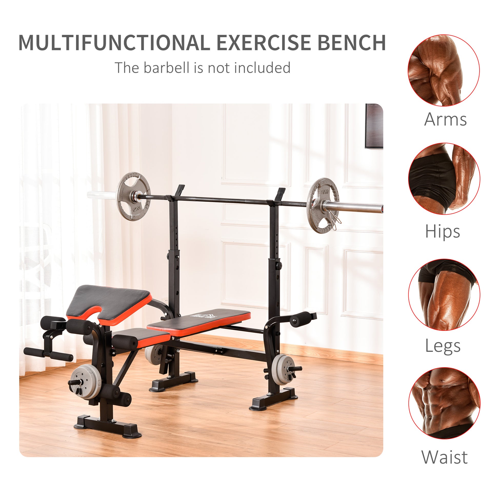 Multi-Function Adjustable Weight Training Bench Gym Fitness Lifting Bench