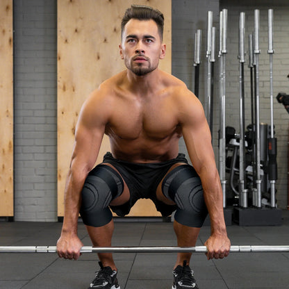 Huryfox 2 Pack Knee Brace, 1 Pair Compression Knee Sleeves for Women & Men, Breathable Joint Pain Relief Knee Support (Gray XXL)