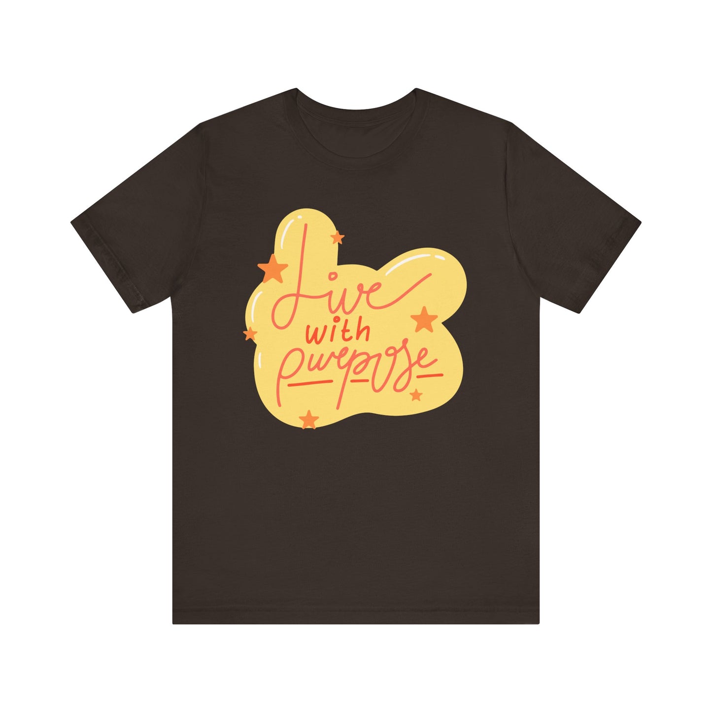 Live with Purpose Unisex Jersey Tee - Inspirational Short Sleeve Shirt for Motivation