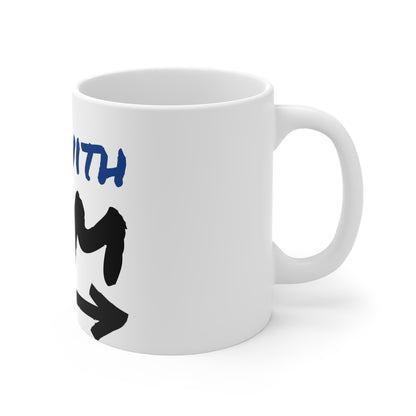 Funny "I'm With Him" Coffee Mug - 11oz Ceramic Tea Cup for Pride Events & Gift Giving