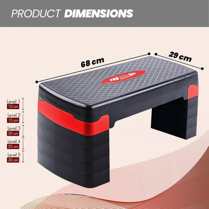 Aerobic Stepper Adjustable Height 2-3-5 Levels Exercise Stepper for Home Yoga