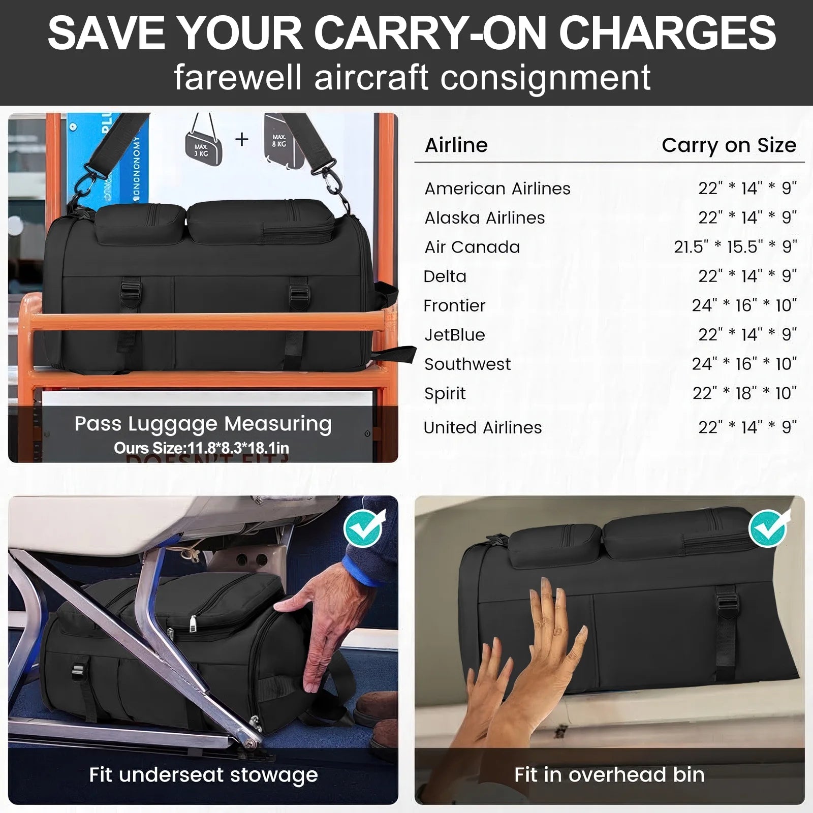 Gynky Duffle Bag Gym Bags Waterproof Sports Duffel Bags Travel Weekender Bag for Men Women Overnight Bag with Shoes Compartment