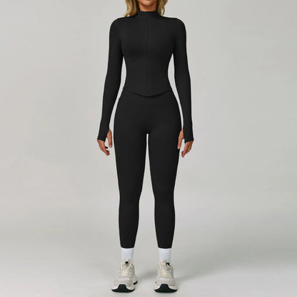 Women's Yoga Set - 2/3 Piece Gym Apparel, High Waist Leggings and Sports Bra for Fitness and Workout