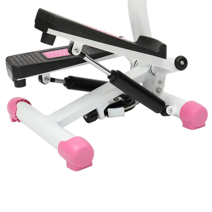 Ubesgoo Mini Aerobic Stepper, Stair Climber Twist Fitness Machine with Handle, Pink