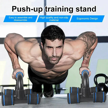 Portable Muscle Training Fitness Equipment with Anti-Skid Foam Handles - Comfortable Push-Up Support (1 Pair)
