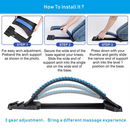 Magnetic Back Massage Muscle Relax Stretcher Posture Therapy Corrector Back Stretch Spine Stretcher Lumbar Support Pain Relief