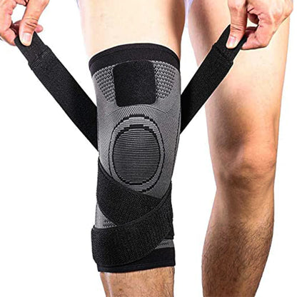 Huryfox 2 Pack Knee Brace, 1 Pair Compression Knee Sleeves for Women & Men, Breathable Joint Pain Relief Knee Support (Gray XXL)