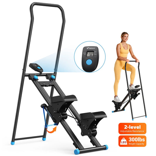 MERACH Stair Stepper for Home Compact Foldable Vertical Climber - Full-Body Workout Stepper, Home Gym Cardio Exercise Equipment