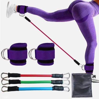 TPE Resistance Bands Ankle Straps Fitness Booty Band Squat Glute Workout Yoga Gym Equipment Guard Leg Strength Safety Extensions