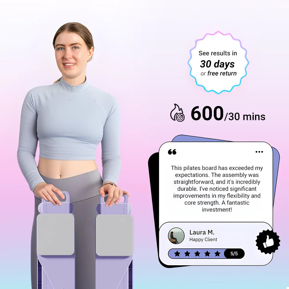 2-in-1 Abs and Ski Board - Portable Core and Leg Trainer, Versatile Pilates Reformer for Home Fitness, Lightweight Full-Body Workout Equipment