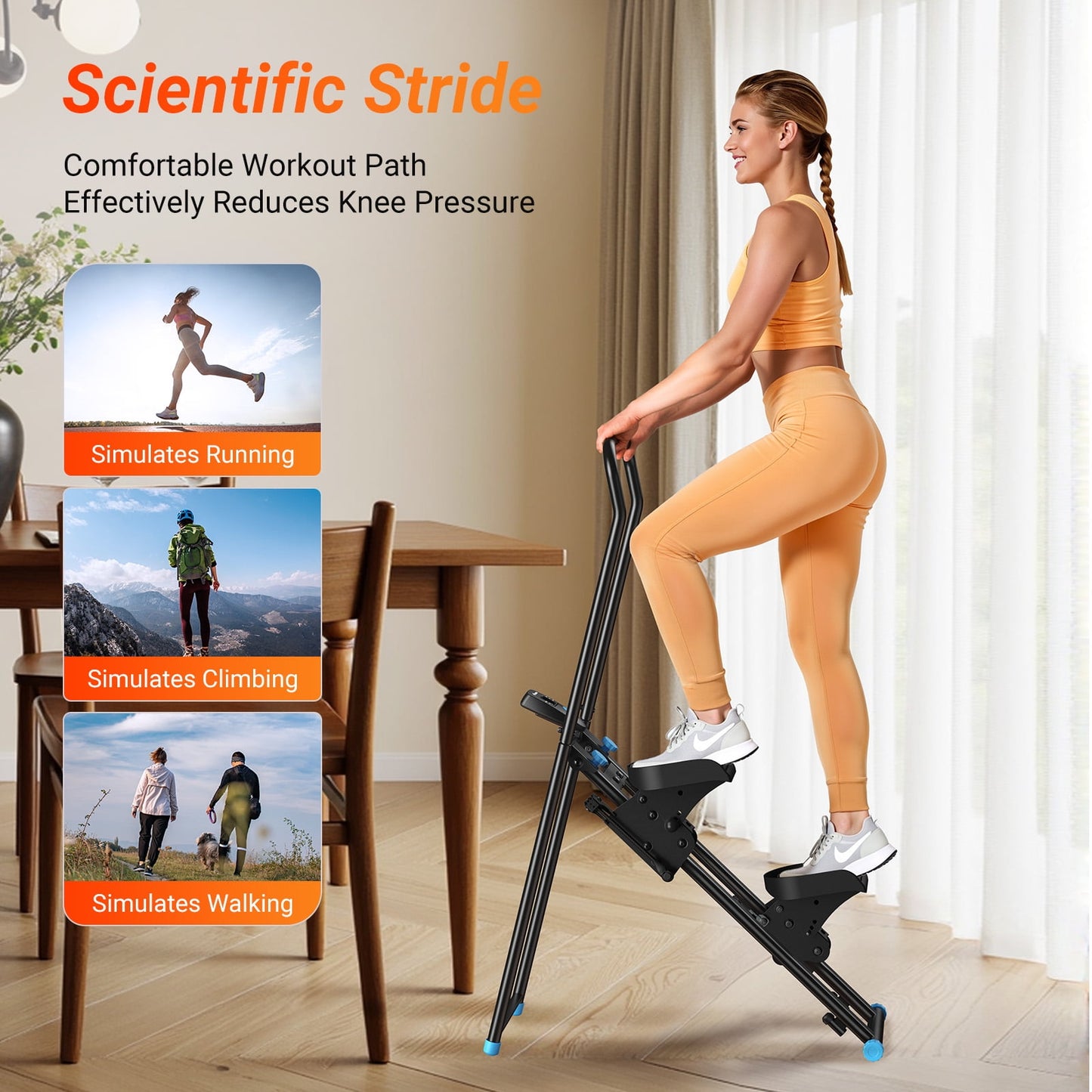 Transform Your Home Workouts with the MERACH Compact Foldable Vertical Climber - Ultimate Full-Body Cardio Machine for All Fitness Levels