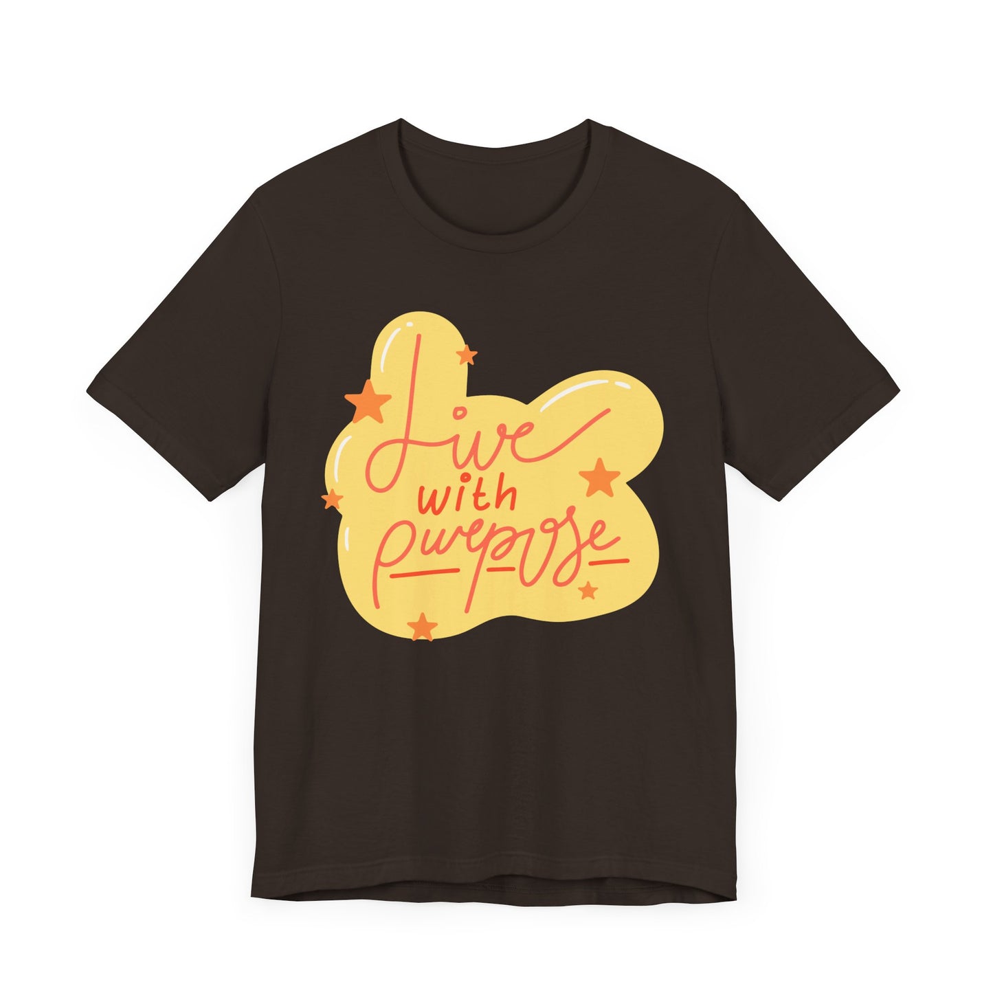 Live with Purpose Unisex Jersey Tee - Inspirational Short Sleeve Shirt for Motivation