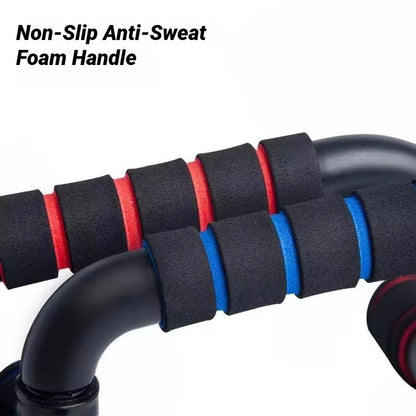 Portable Muscle Training Fitness Equipment with Anti-Skid Foam Handles - Comfortable Push-Up Support (1 Pair)