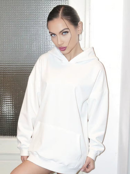 Sisterlinda Hooded Harajuku Sweatshirt Women Autumn Trend Backless Shinythrea Mesh Patchwork Casual Street Hipster Pulloverr