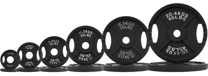 Balancefrom Classic Cast Iron Weight Plates for Strength Training, 2-Inch, 35-Pound, Set