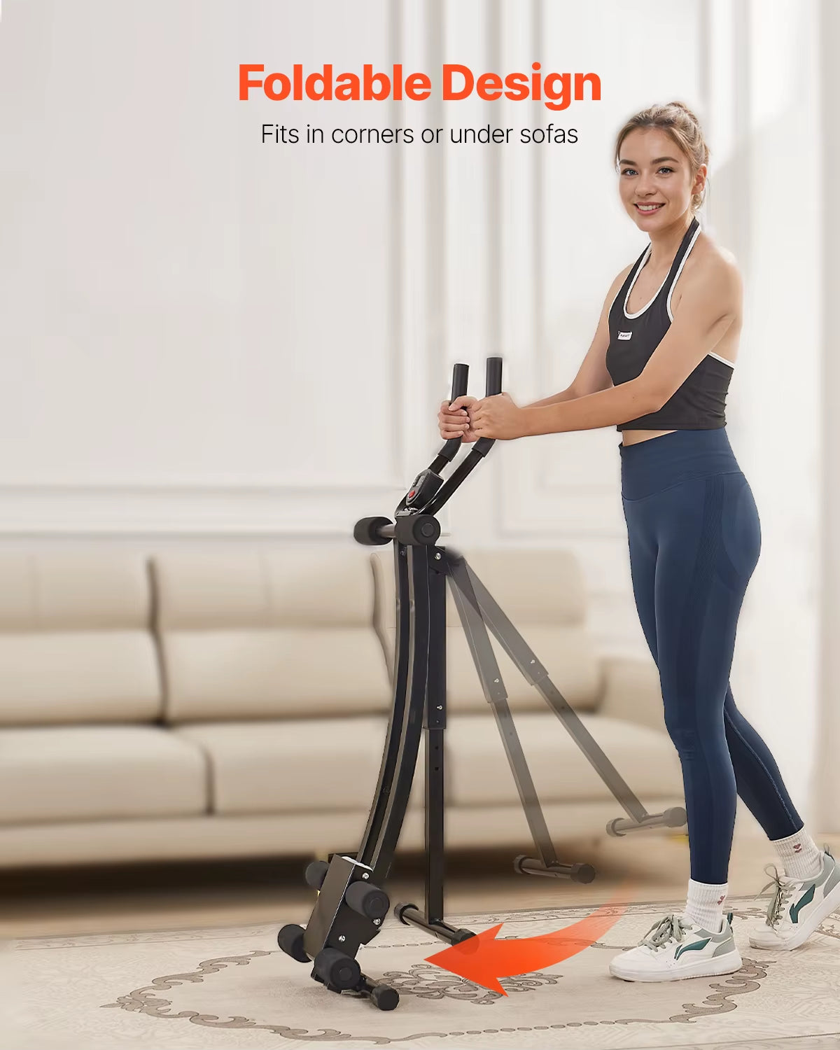 VEVOR Foldable Ab Workout Machine - Strength Training Equipment with 440 lbs Weight Capacity for Effective Ab Crunch Exercises