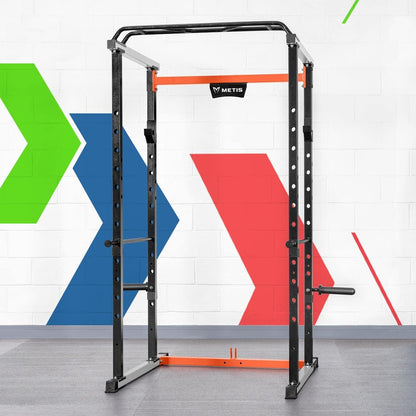 Complete Gym Equipment Set - 1X Power Cage, 1X Olympic Barbell, 1X Weightlifting Bench, 2X Barbell Locking Clips, 2X 5Kg, 10Kg, 15Kg, 20Kg & 25Kg