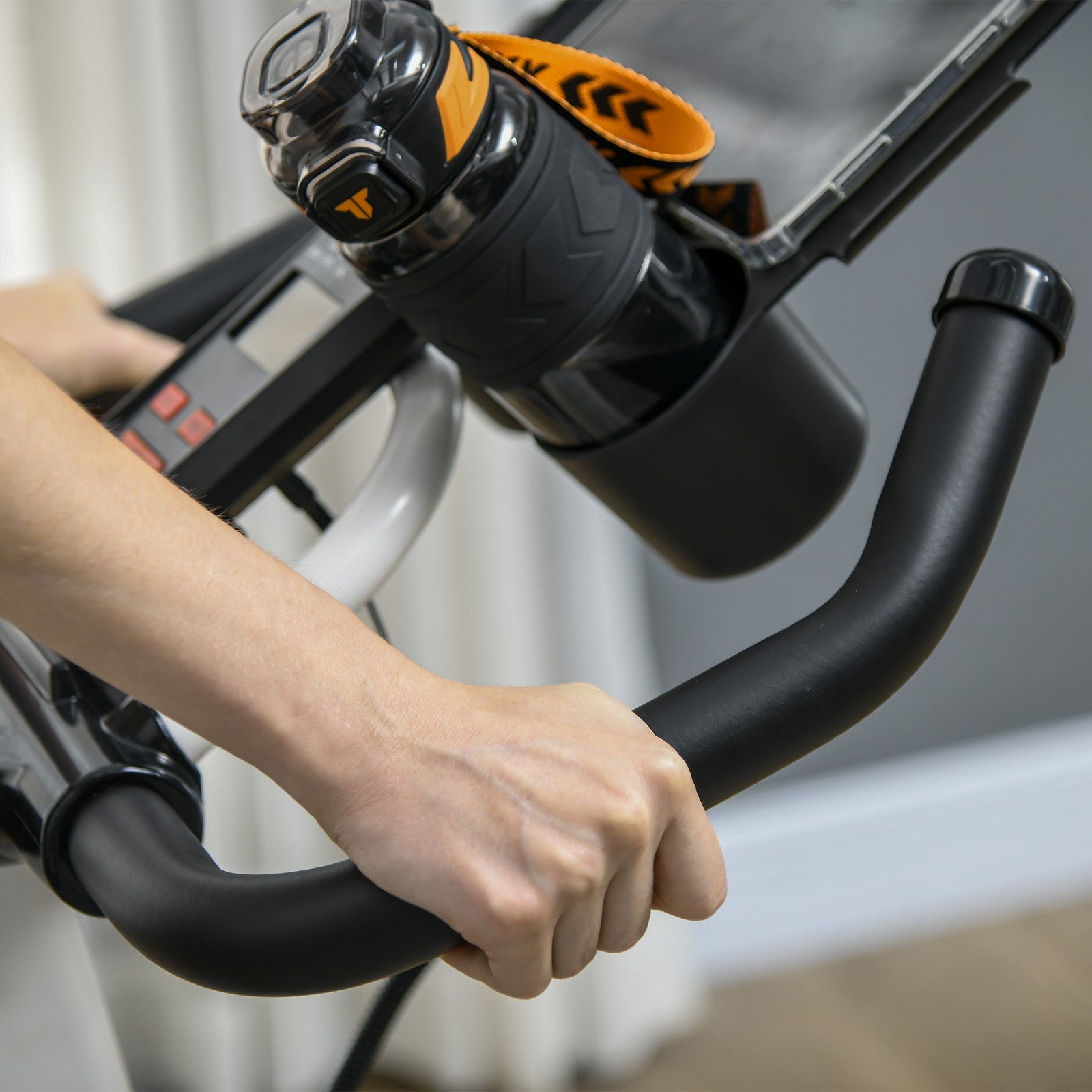 8Kg Flywheel Exercise Bike Adjustable Fitness Cycle Trainer, White