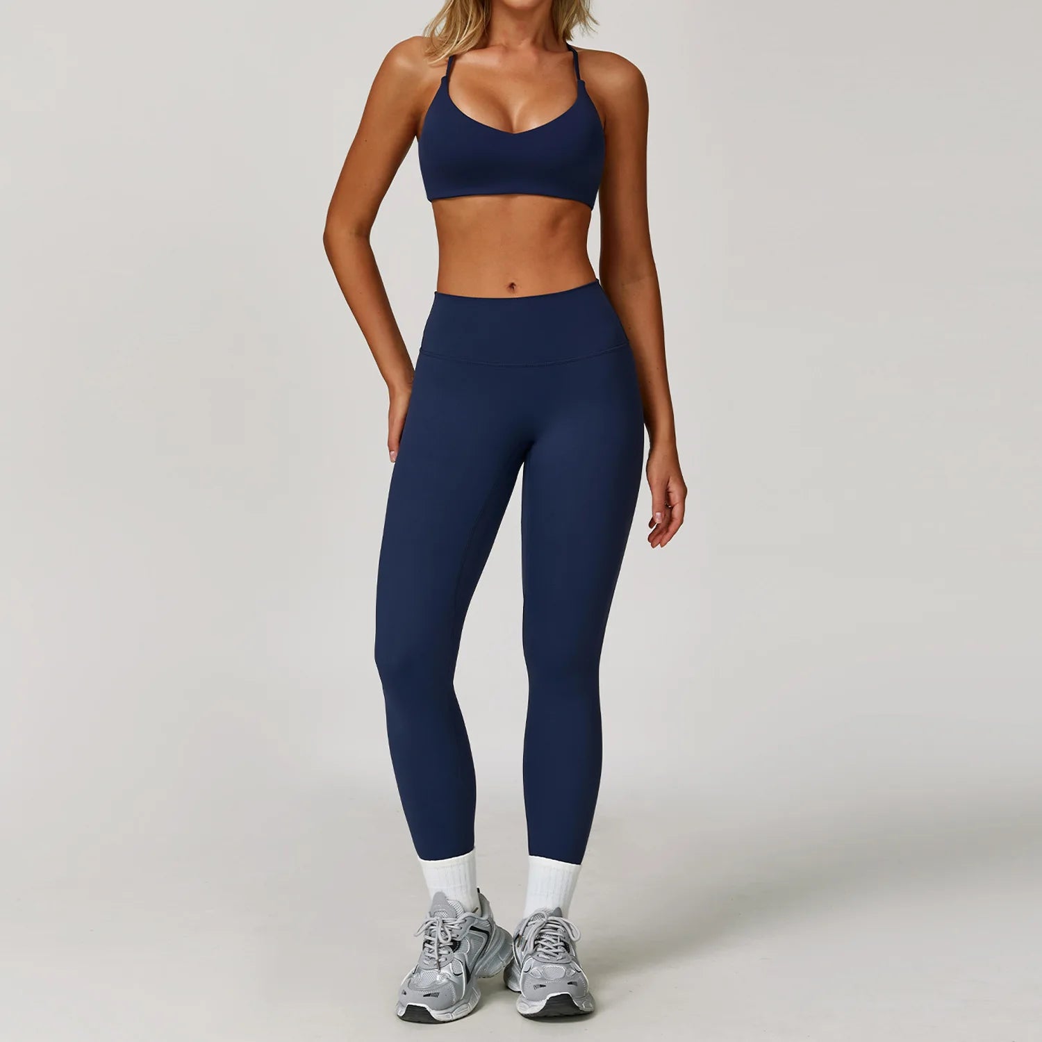 Women's 2/3 Piece Yoga Suit and Gym Set - Long Sleeve Sports Bra and Athletic Wear for Running and Workouts