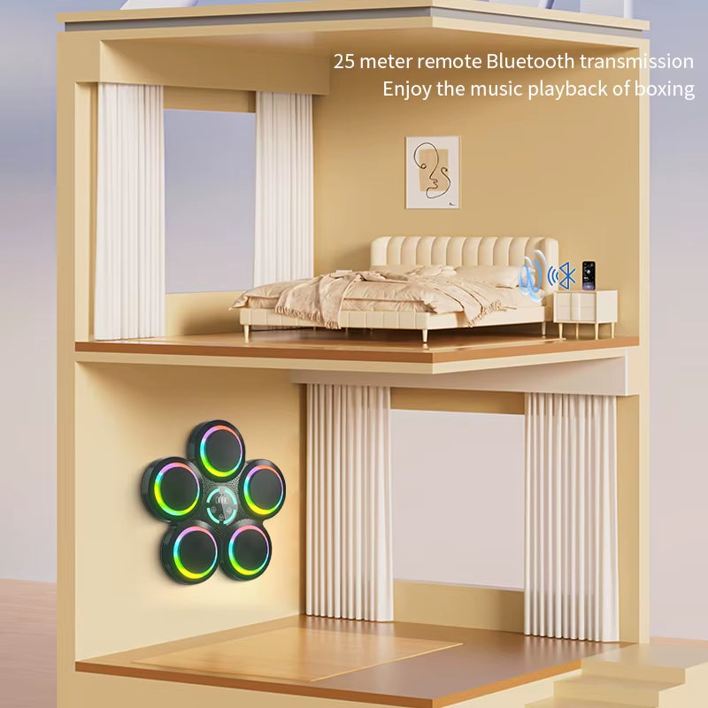 2024 Bluetooth Music Boxing Machine Smart Sports Fitness Music Boxing Bag Muay Thai Rhythm Response Exercise Boxing Machine