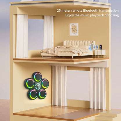 2024 Bluetooth Music Boxing Machine Smart Sports Fitness Music Boxing Bag Muay Thai Rhythm Response Exercise Boxing Machine