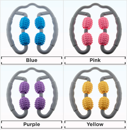 Quad Handheld Massager 360° Deep Tissue Muscle Roller Cellulite & Fascia Relief