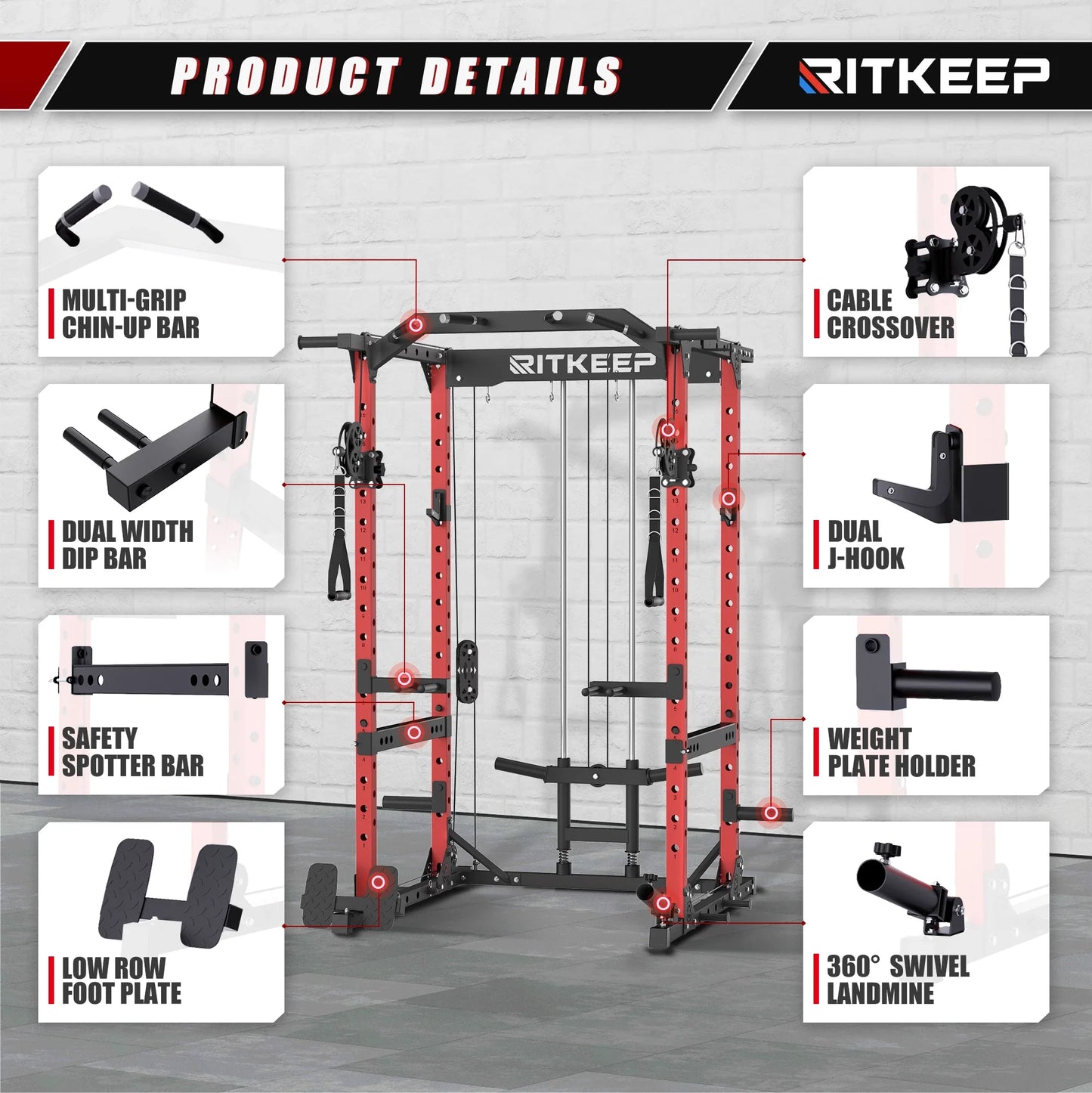 Destroyer M10 ALL-IN-ONE Power Rack Fitness Equipment Package