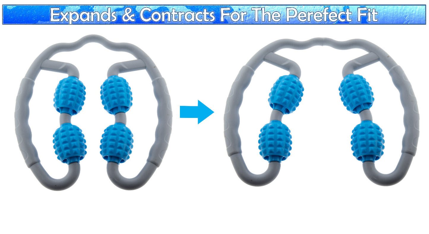 Quad Handheld Massager 360° Deep Tissue Muscle Roller Cellulite & Fascia Relief