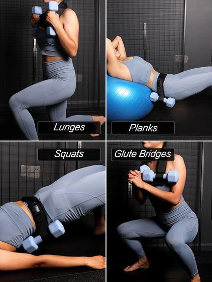 Hip Thrust Belt, Workout with Dumbbell Kettlebell for Butt Lunge Reverse Squat Glute Bridge Gym Accessories, Sport, Gym, Home Exercise, Sport Accessories, Gym Accessories, Crossfit Accessories