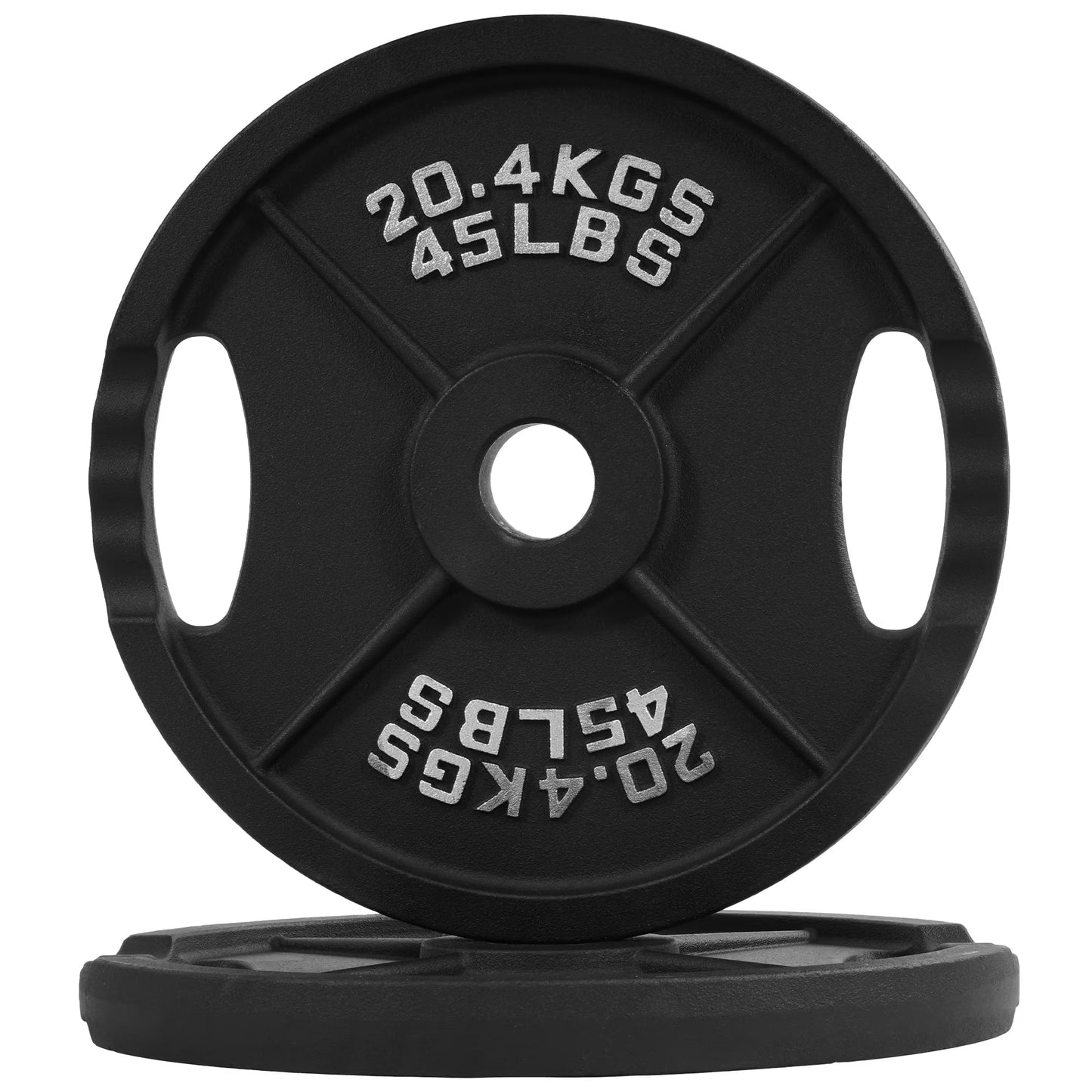Balancefrom Classic Cast Iron Weight Plates for Strength Training, 2-Inch, 35-Pound, Set