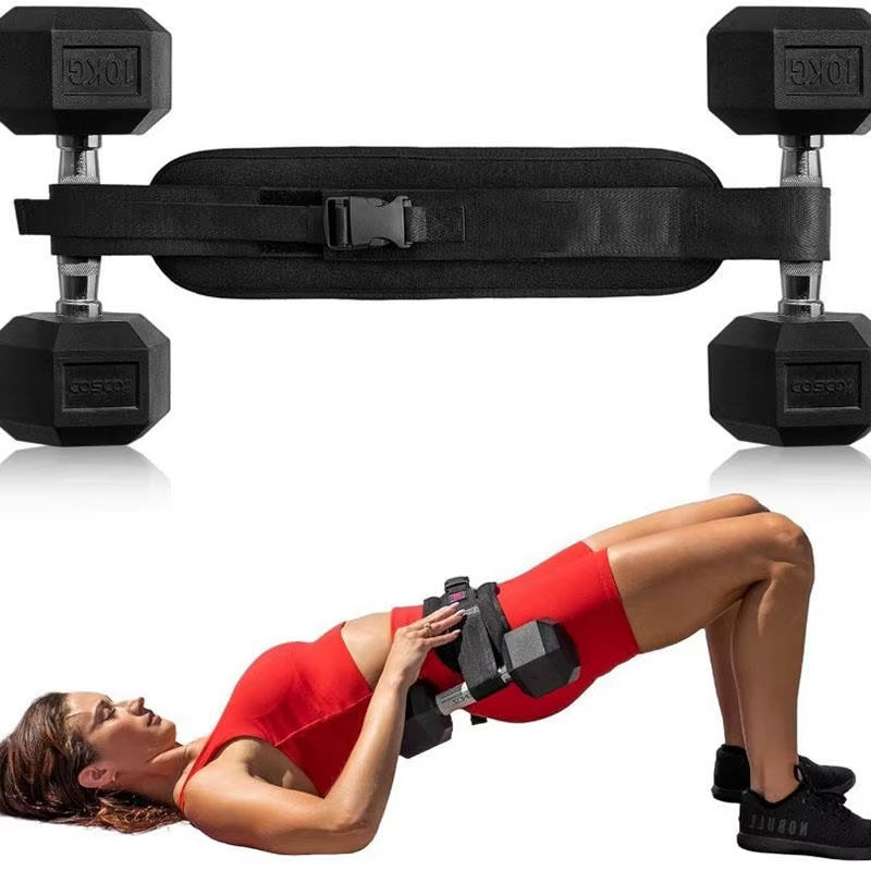 Adjustable Hip Thrust Belt for Glute Training - Home Workout Equipment for Dumbbells and Fitness Accessories