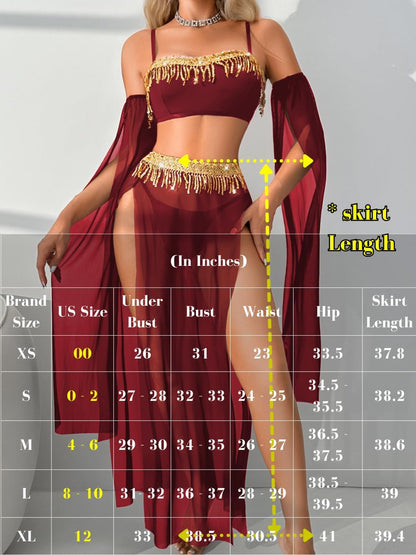 Exotic Wear Dancer Outfits, High Slit Lingerie
