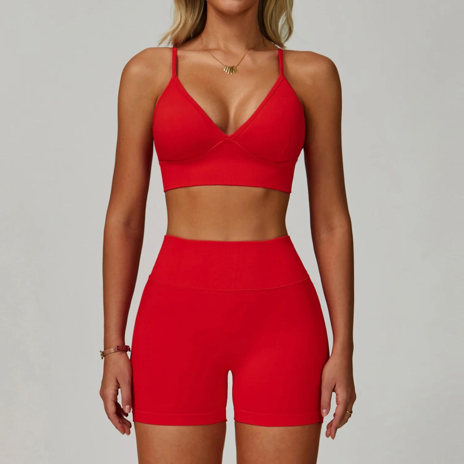Women's Yoga Set - 2/3 Piece Gym Apparel, High Waist Leggings and Sports Bra for Fitness and Workout