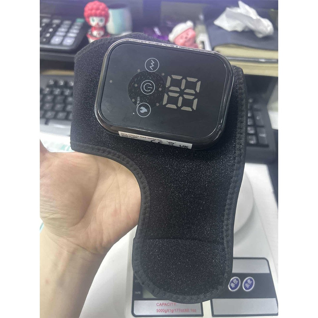 Cordless Electric Heating Foot Ankle Massager with Hot Compress & Heat Vibration